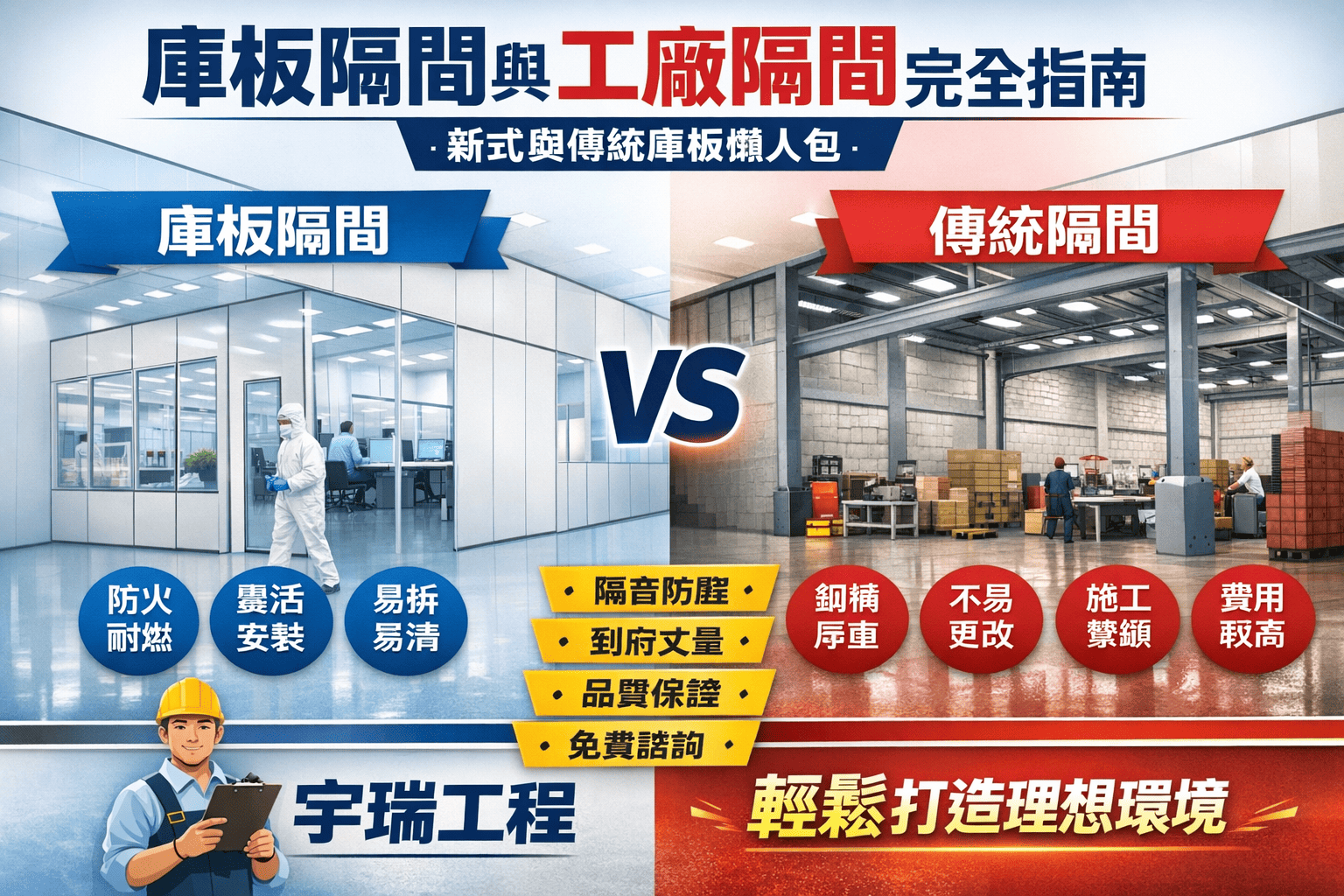 庫板隔間與工廠隔間完全指南：新式與傳統庫板懶人包